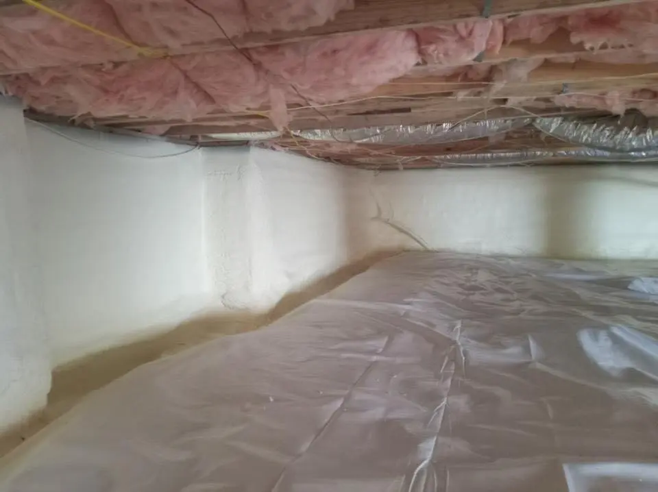 Crawl space encapsulation with closed-cell spray foam for Roof Waterproofing in Griffith