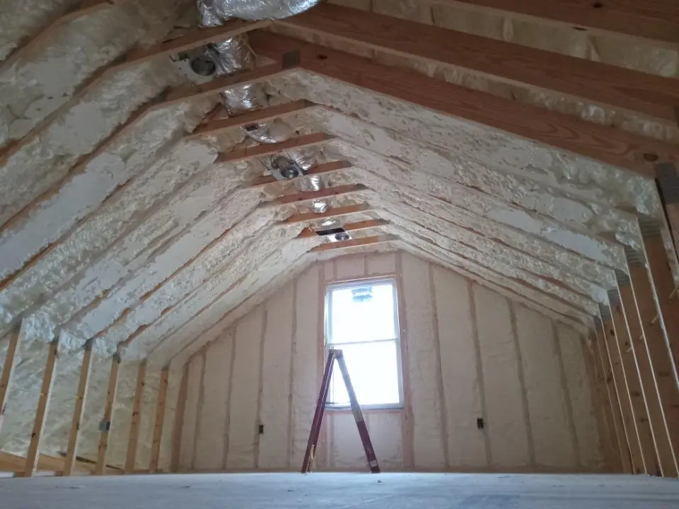 Spray foam roofing application for Crawl Space Insulation project in Griffith